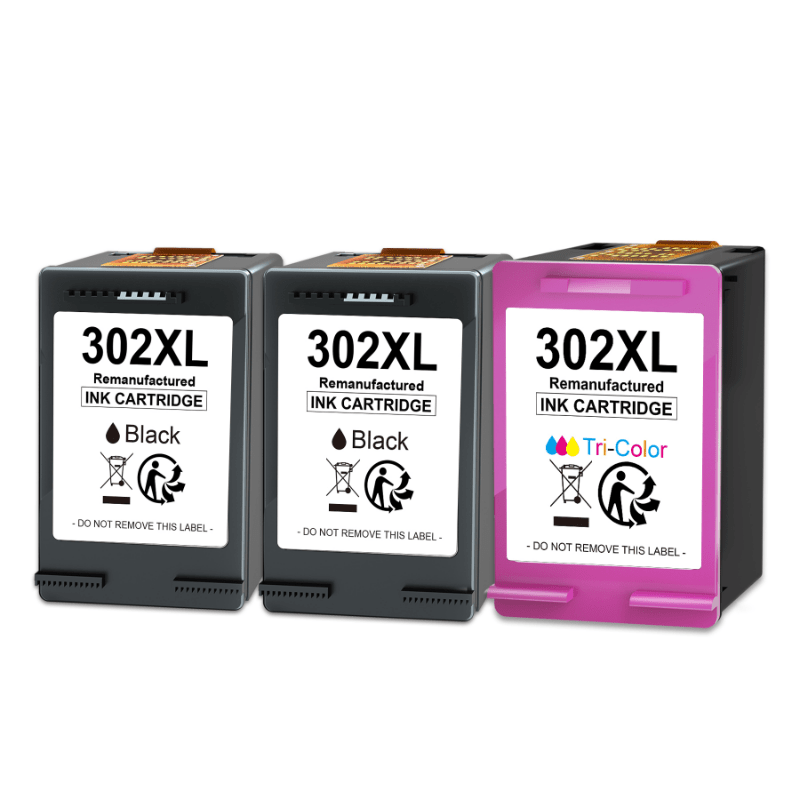 Image of 3 Packs Compatible 302xl 302 Multipack Printer Cartridge For 1110, 2130 3630 3636 3639, 3830 3831 3833, 4520 4525 4527 4650 4652 4655 5230, 4520 4525.