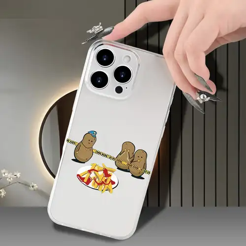 a potato-themed phone case featuring green foliage, compatible with iphone models 16, 15, 14, 13, 12, 11, xs, xr, x, 8, 7, mini, plus, pro, max, and se. perfect as a gift a potato-themed phone case featuring green foliage, compatible with iphone models 16, 15, 14, 13, 12, 11, xs, xr, x, 8, 7, mini, plus, pro, max, and se. perfect as a gift