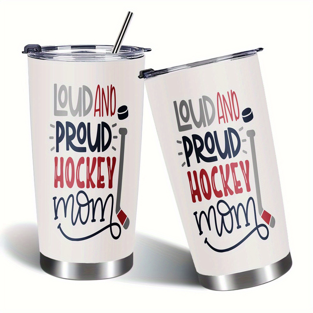 

& Hockey Mom 20oz Insulated Cup - Double-walled Steel, Inspirational - For