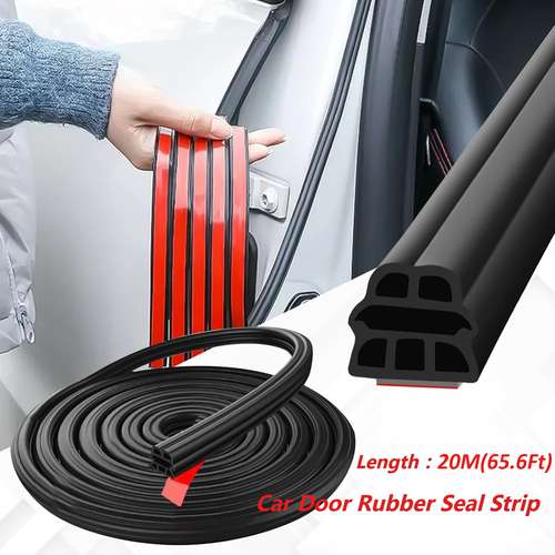 6Ft Car Door Rubber Edge Trim Weather Stripping – EPDM Seal Strip, Black