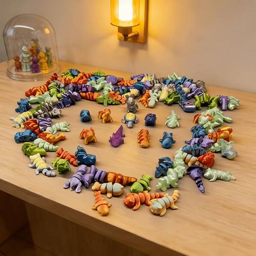 28pcs parent interactive toys mini movable animal models fun puzzle animal enlightenment gift random color random style