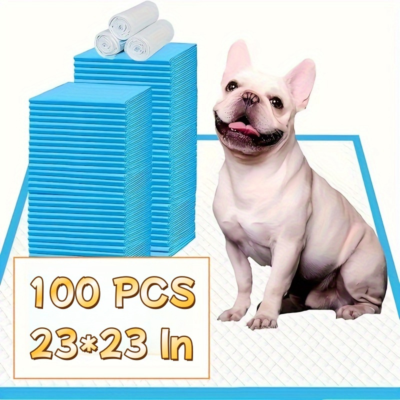 TEMU Disposable Changing Pads 23.62x23.62inch 50//200/300/400pcs Dog Urine Training Pads, Super Absorbent & Leak-proof Pet Changing Pads, Suitable For All Kinds Of Pets