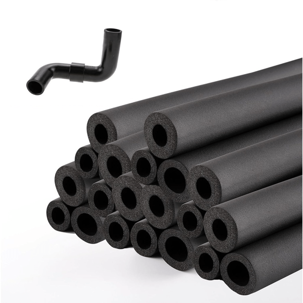 

1pc Black Foam Insulation Pipe - Waterproof, Heat For Copper & Plastic Pipes, 0.35" Thickness, 70.9" Length, Adjustable Inner Diameter, For Cold Weather Protection