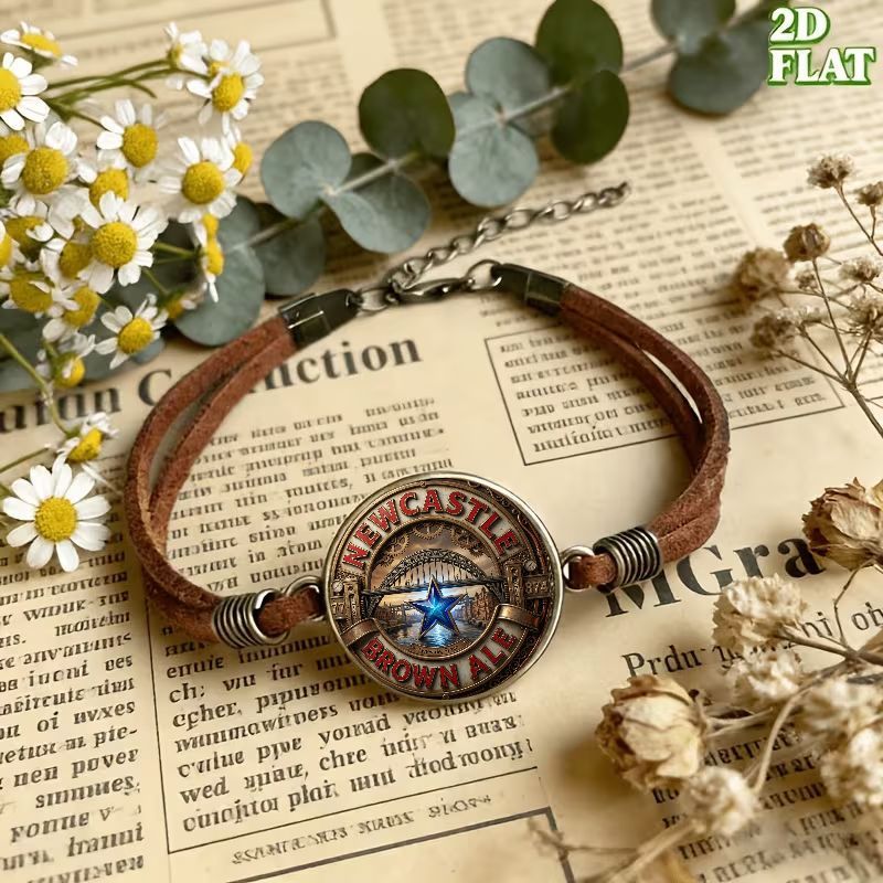 2D Flat Pattern Vintage Bangle Bracelet, Elegant Gift