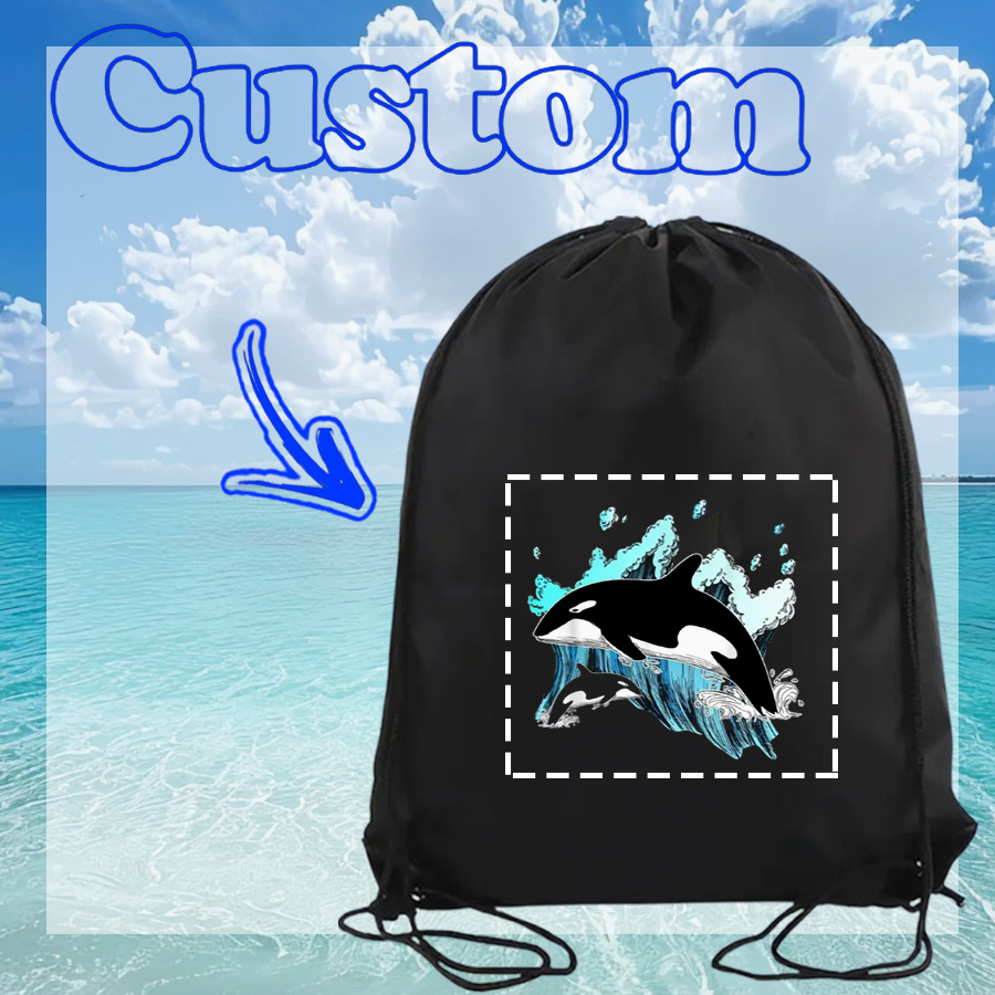 TEMU 10pcs Bolsas de Fitness con Cordón, Texto y Foto Personalizables DIY, Ideales para Mochilas, Bolsos, Empaquetado de Joyería, Múltiples Colores