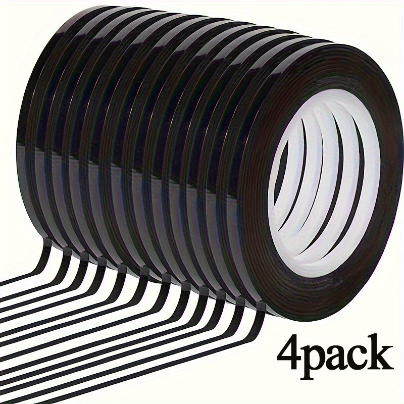 TEMU Whiteboard-tejp, 4/10-pack, Svart, 3 mm*66 mm tejp för whiteboard, Whiteboard-tillbehör, Whiteboard-tillbehör, Randig tejp, Whiteboard-tejp,