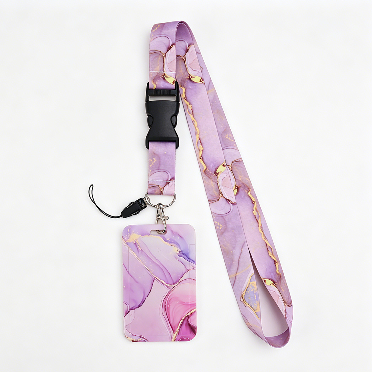 TEMU Cordon de cou 2D 1 pièce YIFLIN pour enseignant avec dragonne à dégagement rapide et porte-cartes - Porte-badge d'identification, badge