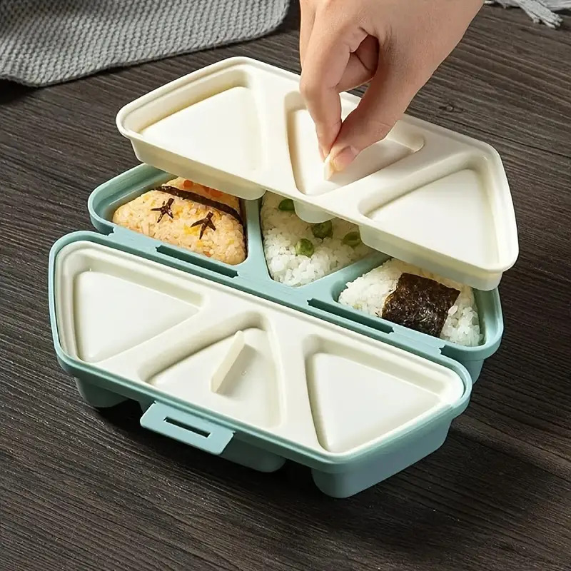 Triangular Sushi Mold With 6 Holes For Pressing Rice Balls, Pan Making, Suitable For Seaweed And Rice Balls