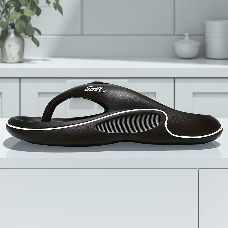 mens stylish comfortable non slip thick sole flip flops durable eva material fashionable summer slides for casual wear and outdoor activities Product details 7