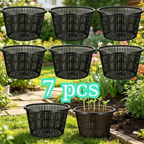 set di 7 cesti idroponici, vaso in plastica a rete, cesto per piante acquatiche, vaso per , per giardinaggio interno ed esterno, regalo per giardinaggio, regalo per arredamento casa, arredamento casa