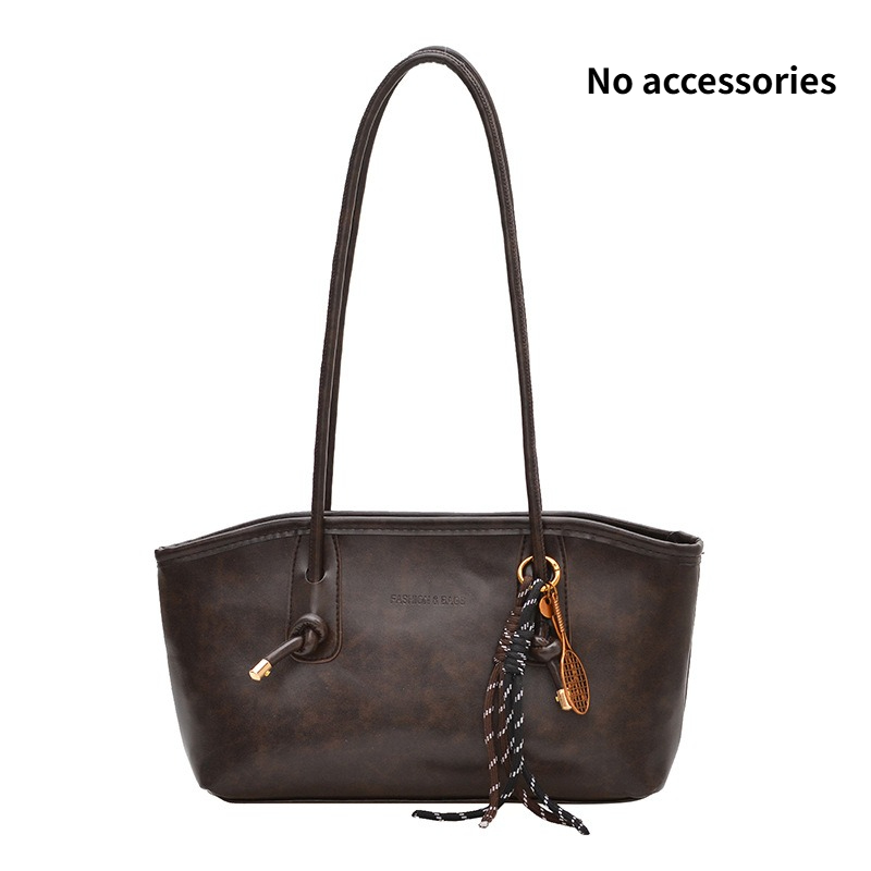 TEMU Large-capacity Underarm Bag - New Style Casual Stylish Solid-colored Tote Bag - Easy And Retro Commuter Single-shoulder Bag For Women