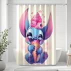1 4pcs with ice cream from pattern shower curtain set shower curtain with 6 12 hooks non slip bath rug u shape mat toilet lid cover pad home decor bathroom full set bathroom accessories gifts gifts for family