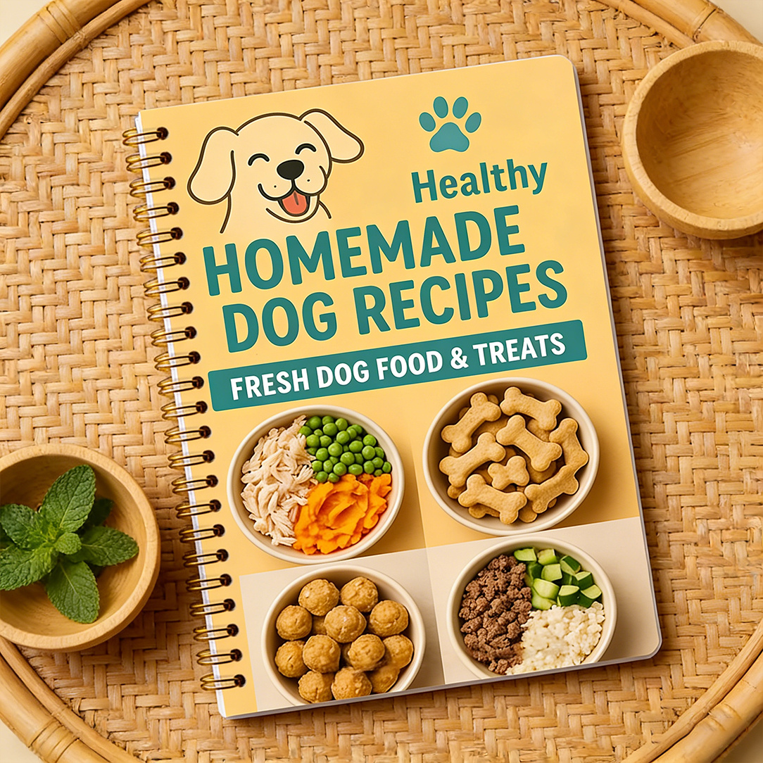 1 NoteBook: Healthy Homemade Dog Food & Treats Cookbook - Spiral-Bound Fresh Canine Meals & Biscuit Recipes, User-Friendly Dog Baking & Meal Prep Guide, Suitable for All Dog Owners