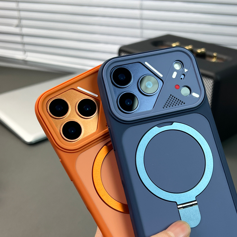 Phone Case - Case Compatible with Iphone 17 Pro Max, Featuring a Built-In Stand, Magnetic Design, Fully Protective Silicone for Iphone 14, Stylish And Trendy, Also Suitable for Iphone 13