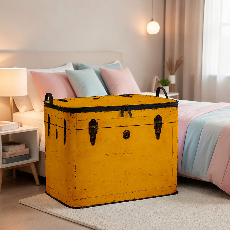 TEMU Scatola portaoggetti con chiusura a lucchetto ottone vintage, 1 pezzo, stampa 2D piatta��Superficie invecchiata con design a fibbia classica ,