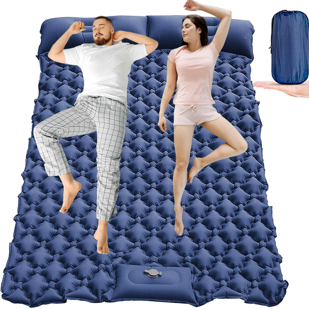 Durable Self-inflating Sleeping Mat, Built-in Foot Pump Attached , Lightweight Compact Camping Inflatable Sleeping Pad For Hiking & Backpacking Trips