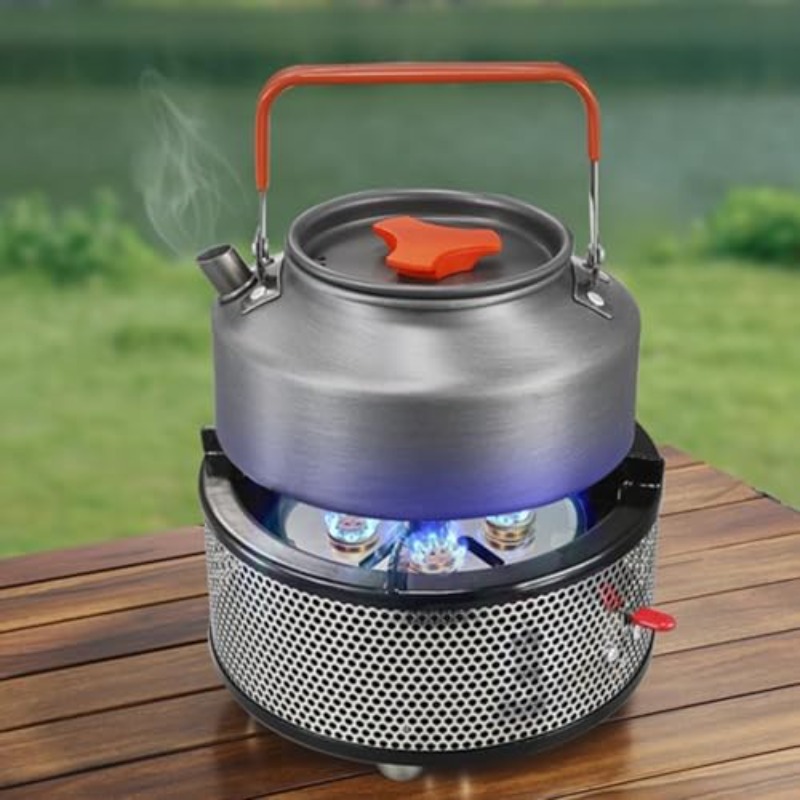 portable 6 propane camping stove heavy duty outdoor gas with windproof carry bag wind resistant operation no spirit required for cookouts boiling frying Product details 4