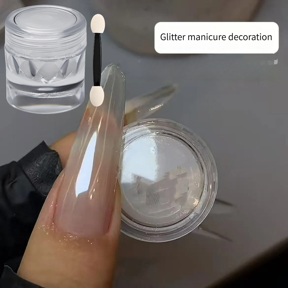 TEMU 1 Bottle Of Aurora White Nail Glass Diamonds, Gradient Chameleon Nail Art Decoration Diamond Set, Holographic Sparkling Rhinestone Nail Art