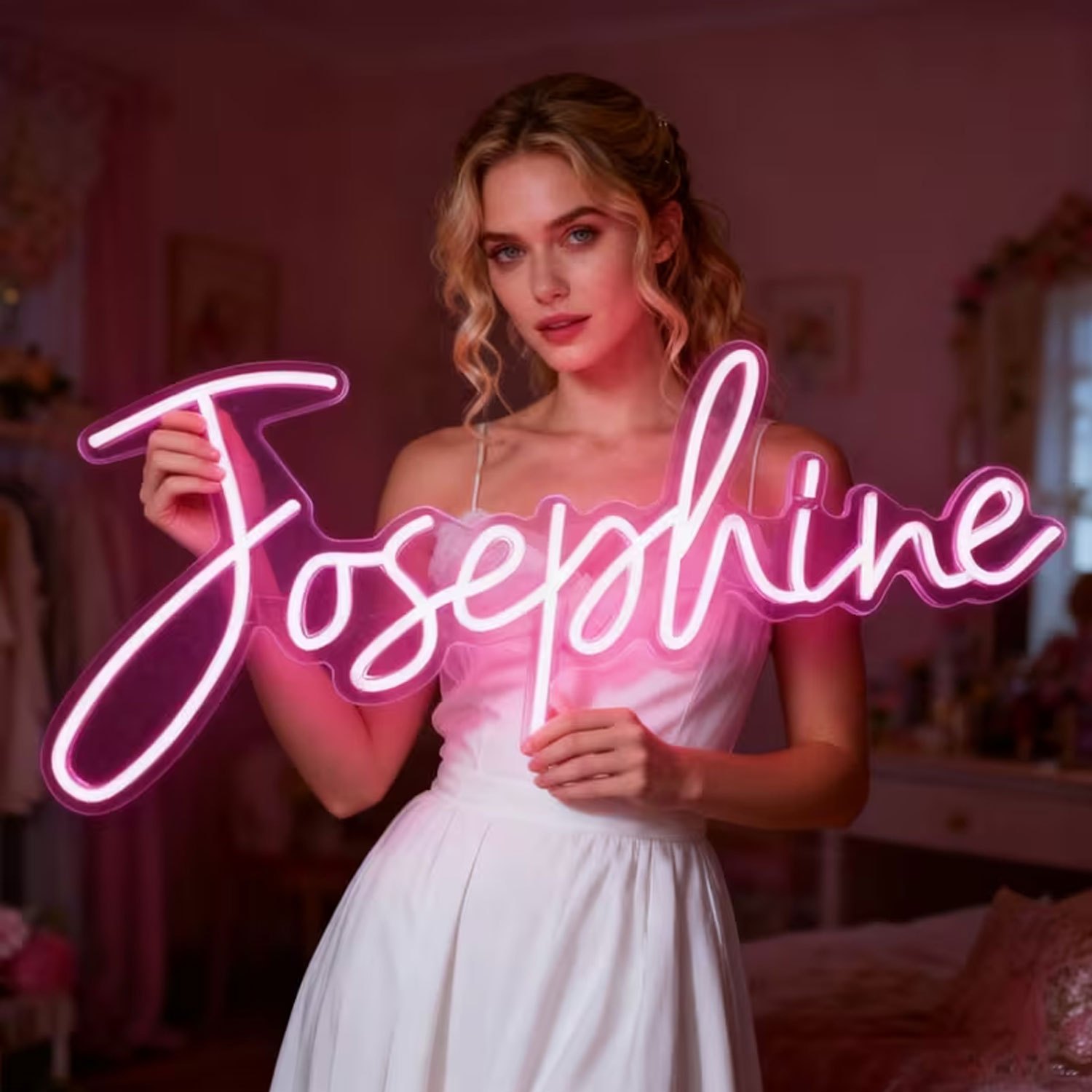 personalised neon signs sold on Temu Australia