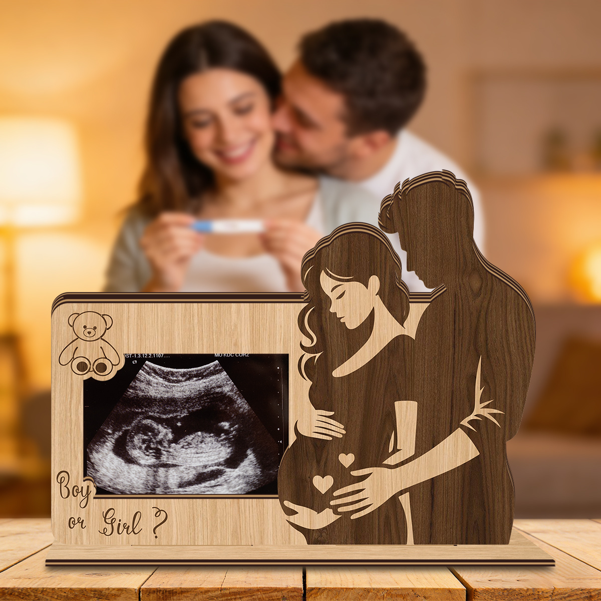TEMU 1 Set Of Newborn Heartbeat Photo Frames, Designed Mothers, No Power Required, Rooms And Room Decoration, And An A New And Expectant Parents