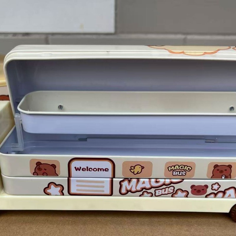 Multifunctional Capybara School Bus Pencil Case