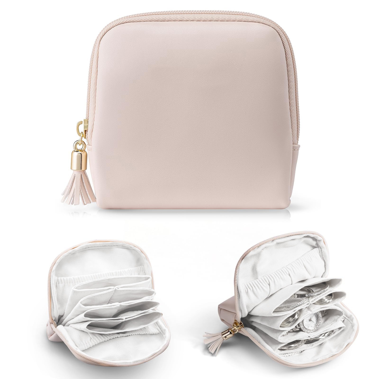 TEMU Portable Makeup Pouch For Lipsticks, Jewelry, And Foundation; A Multifunctional Mini