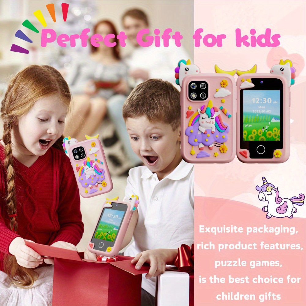 Kids Smart Phone Toys for Girls, Education Toys Phone for Age 3-* Toddler,  Learning Toy with Game, Music, Alarm, Ca