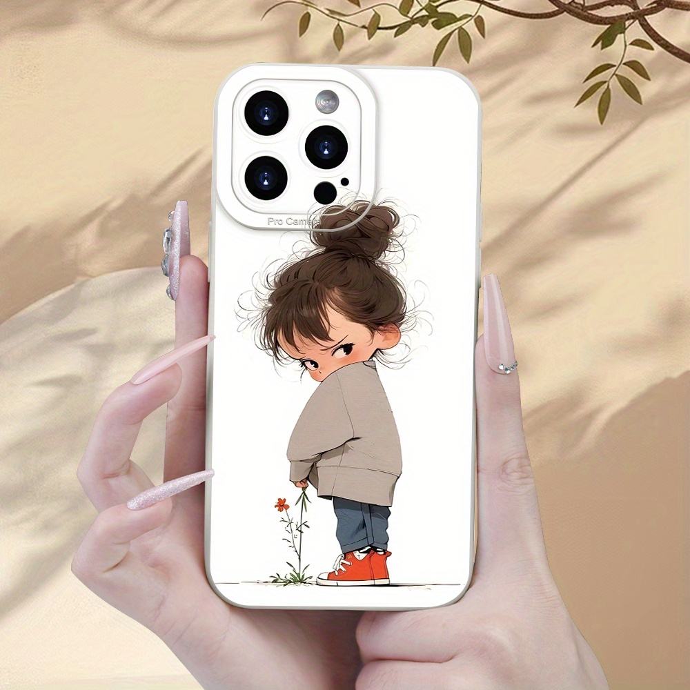 TEMU And Girl Pattern Phone , Texture , Phone For Men And Women, For