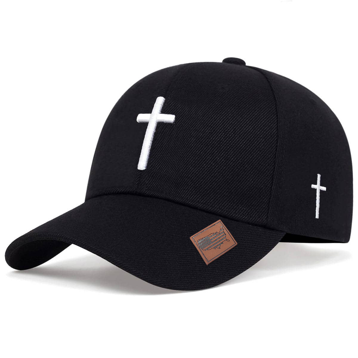 Image of Outdoor Men's Cross Baseball Cap Side Embroidery Outdoor Adjustable Fashion Casual Hat Spring Autumn Travel Seaside Vacation
