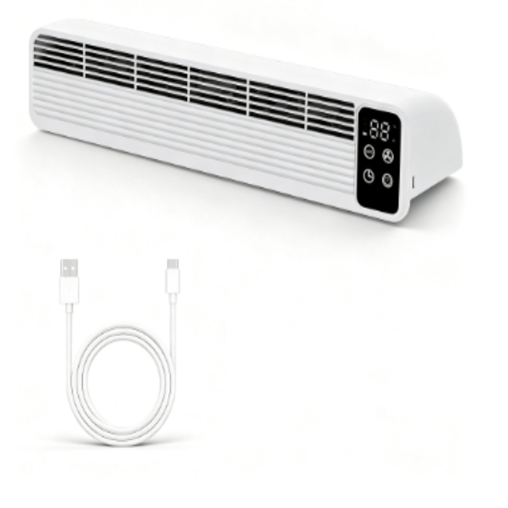 TEMU Portable Top-mounted Automatic Cooling Fan, Usb Fan, Lightweight And Portable, Automatic Temperature Control Mode, Wall-mounted And Vertical