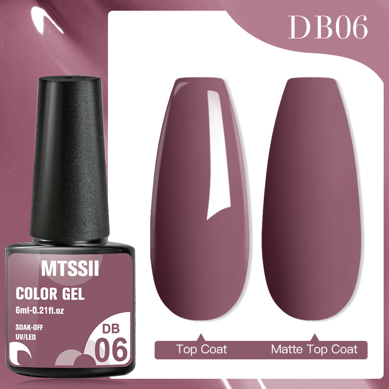 Image of 0.21oz Dark Solid Color Gel Nail Polish, Nail Art Gel Varnish, Requires /led Lamp, Suitable For Nail Art, Daily Use Throughout The Year - Db06