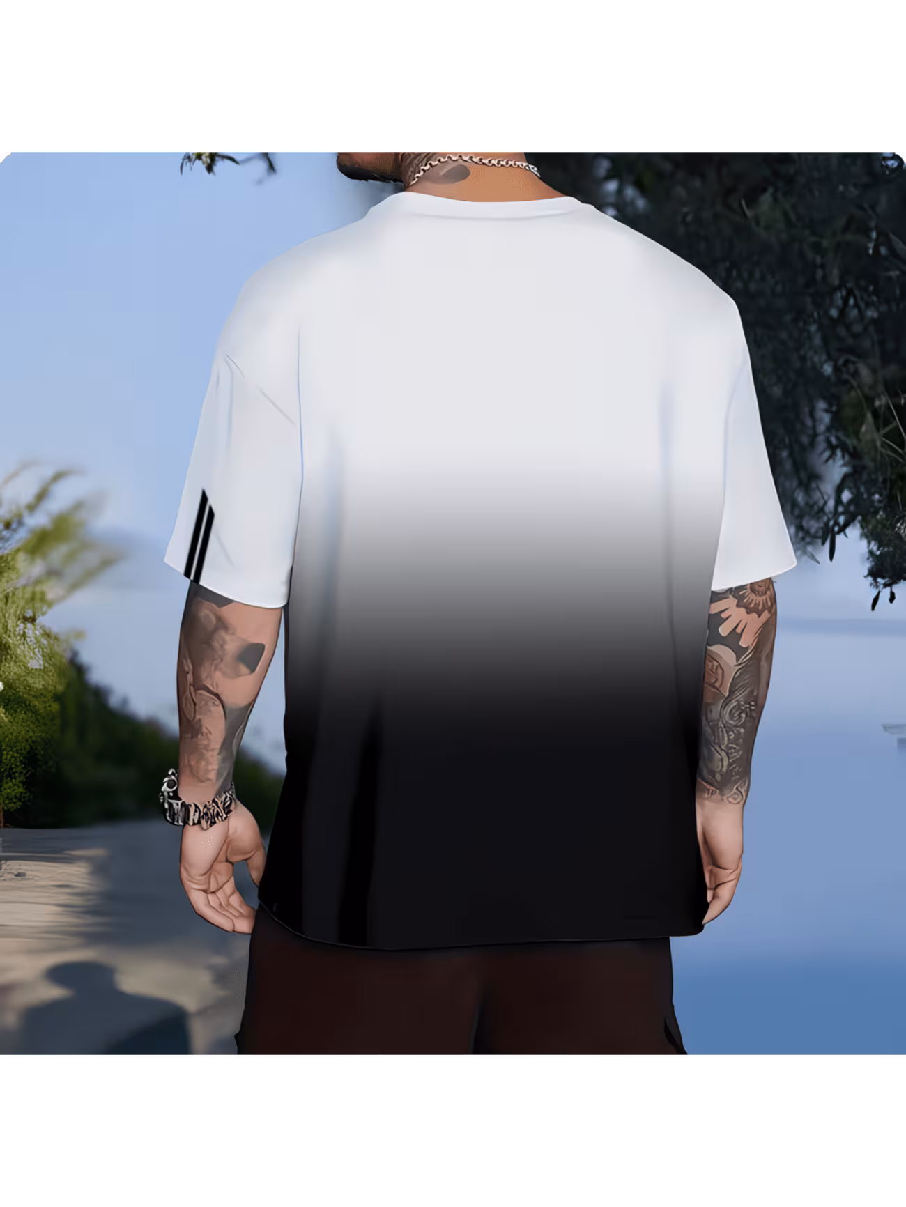t-shirt homme couleur col rond manches courtes, pour , confortable, , tendance, mode, tenue de à , haut de base facile 2