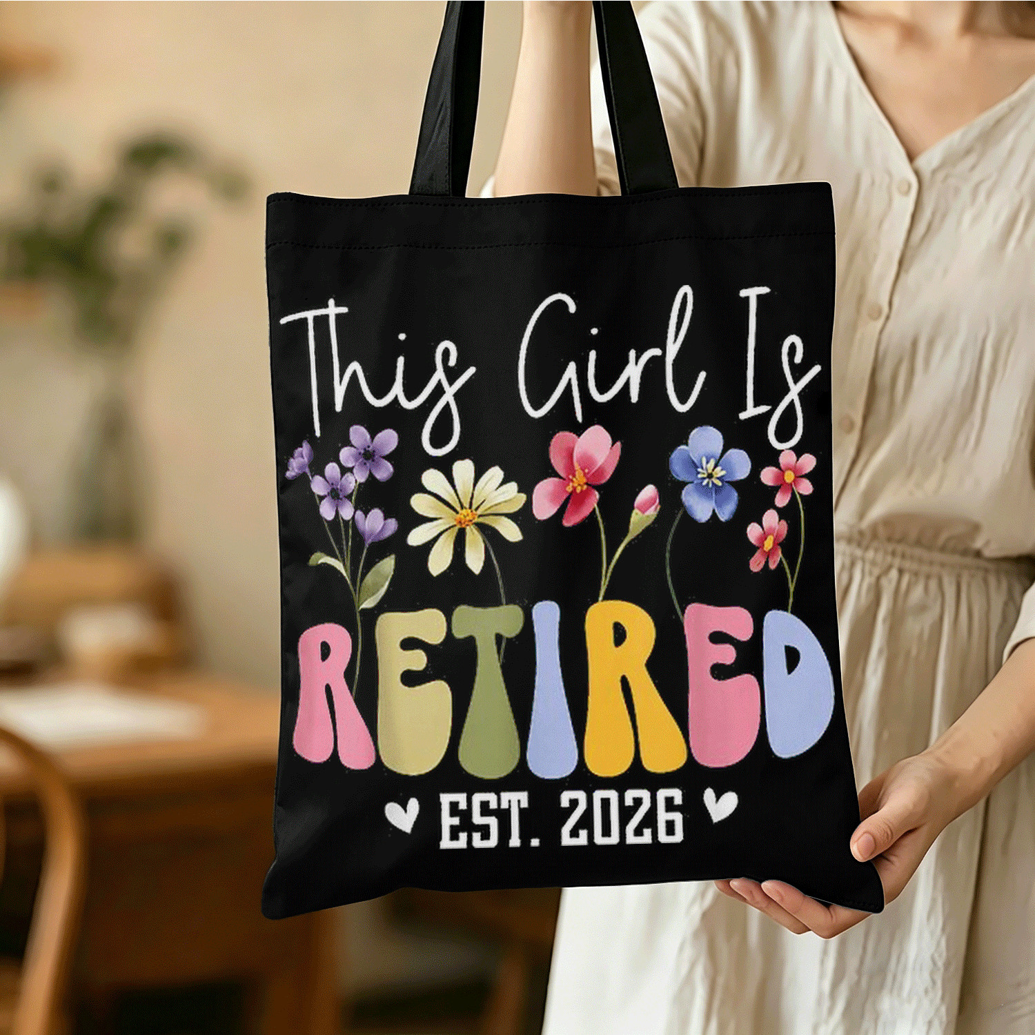 TEMU This Is Retired Est 2026 Retirement Tote Bag- Women's Handbag Suitable For Daily Shopping, Students, Travel, And Leisure Activities, Lightweight