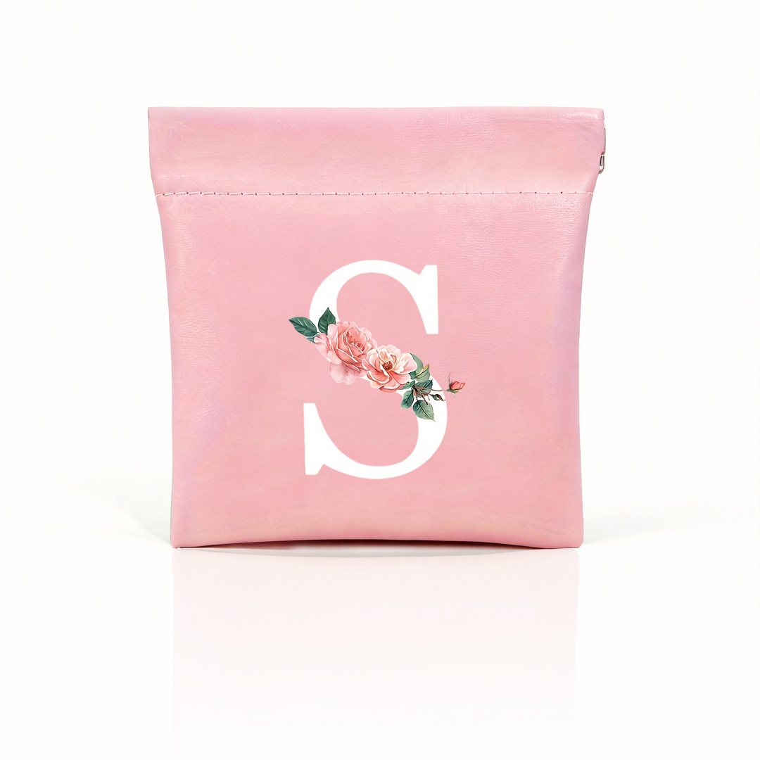 TEMU 1pc Storage Mini Bag, Women' Purse, Automatic Closure Charger With A-z Print And Cable Multifunctional Storage Bag - Portable Storage Bag