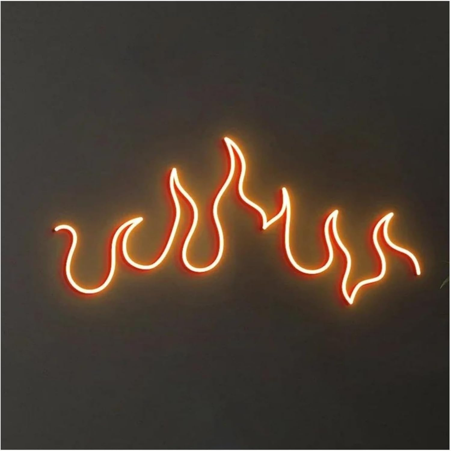 TEMU Signs Lamp Usb Powered Adjustable Brightness Flame Neon Lights Suitable Studio Bedroom Wall Decor(d, 27cmx45cm)