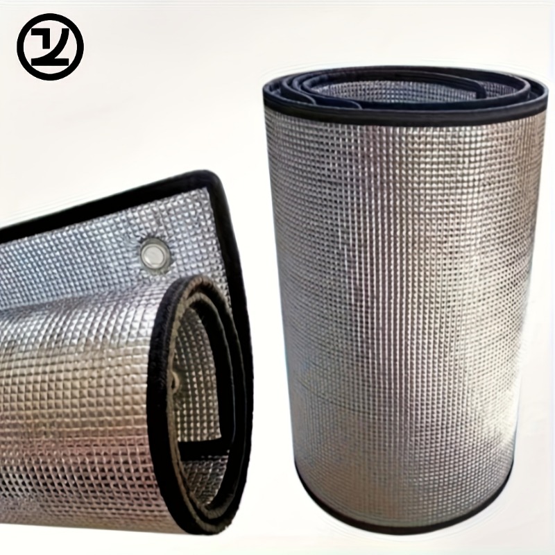 TEMU Cache-isolation de fenêtre en aluminium de haute qualité, film pare-soleil pour fenêtre, feuille d'aluminium double face épaissie bloquant 99 %