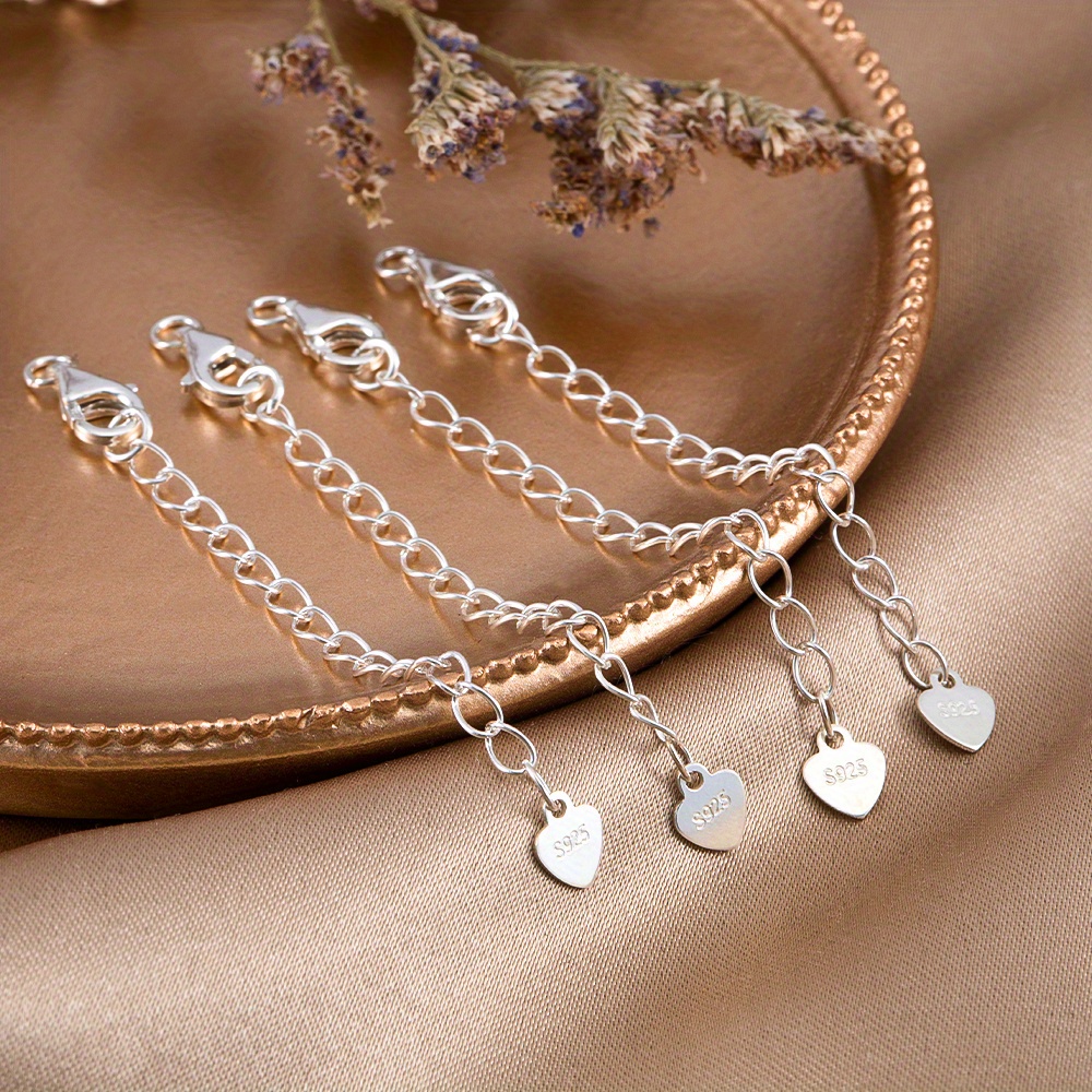 2pcs S925 Silver Jewelry Tail Chain Extension