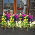 12pcs spring outdoor artificial flower plants anti uv plants plastic artificial flower plants outdoor indoor autumn flowers artificial decoration for weddings