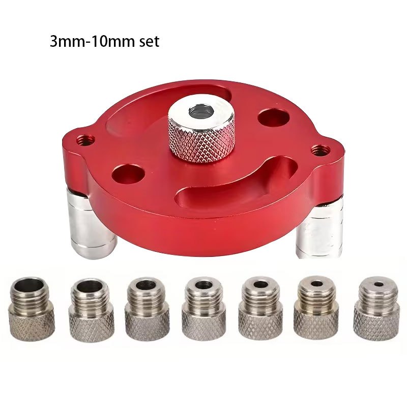E-shop Aluminium Holzbearbeitungs-Mittelpunkt-Lochfinder, 3/6-10mm Bohrführung, Kein erforderlich, Ideal für DIY-Projekte, Präzises