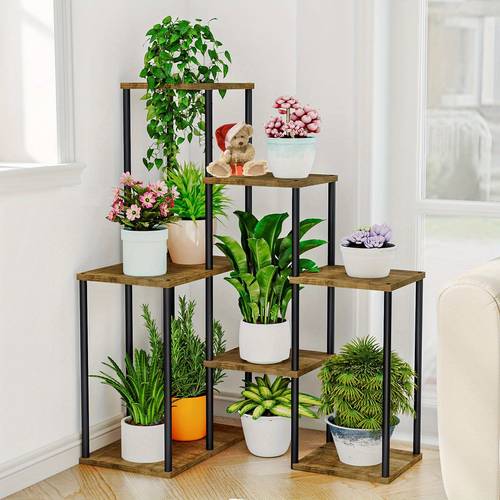 space saving 5 tier plant shelf solid rack for 9 indoor plants lawn window display