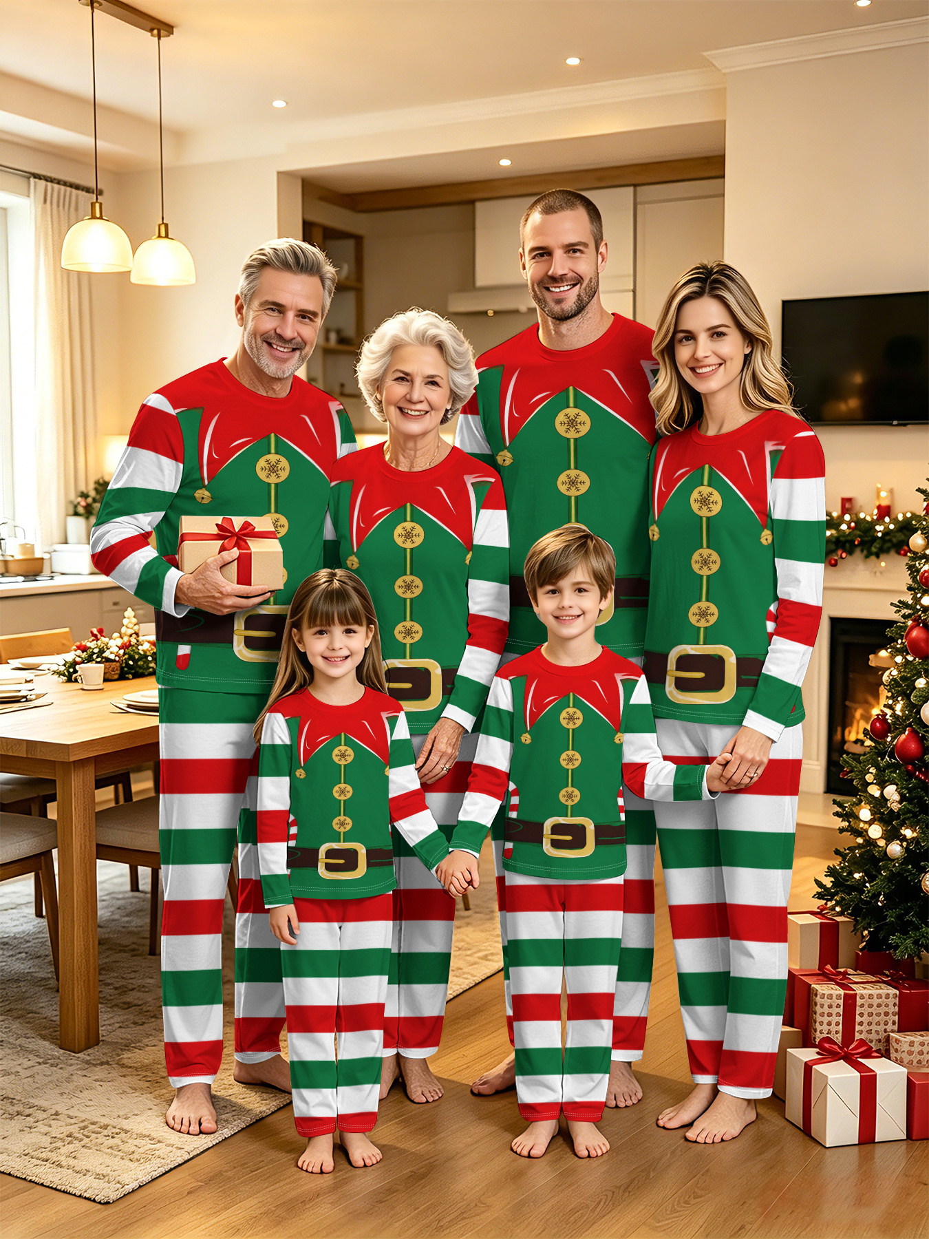 Family Matching Pajamas Christmas Parents Kids