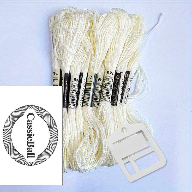 TEMU 13pcs/set (12pcs Threads+1pc Thread Organizer)embroidery Cross Stitch Threads Set Thread Organizer Spool Sewing Skeins Crafts Accessories