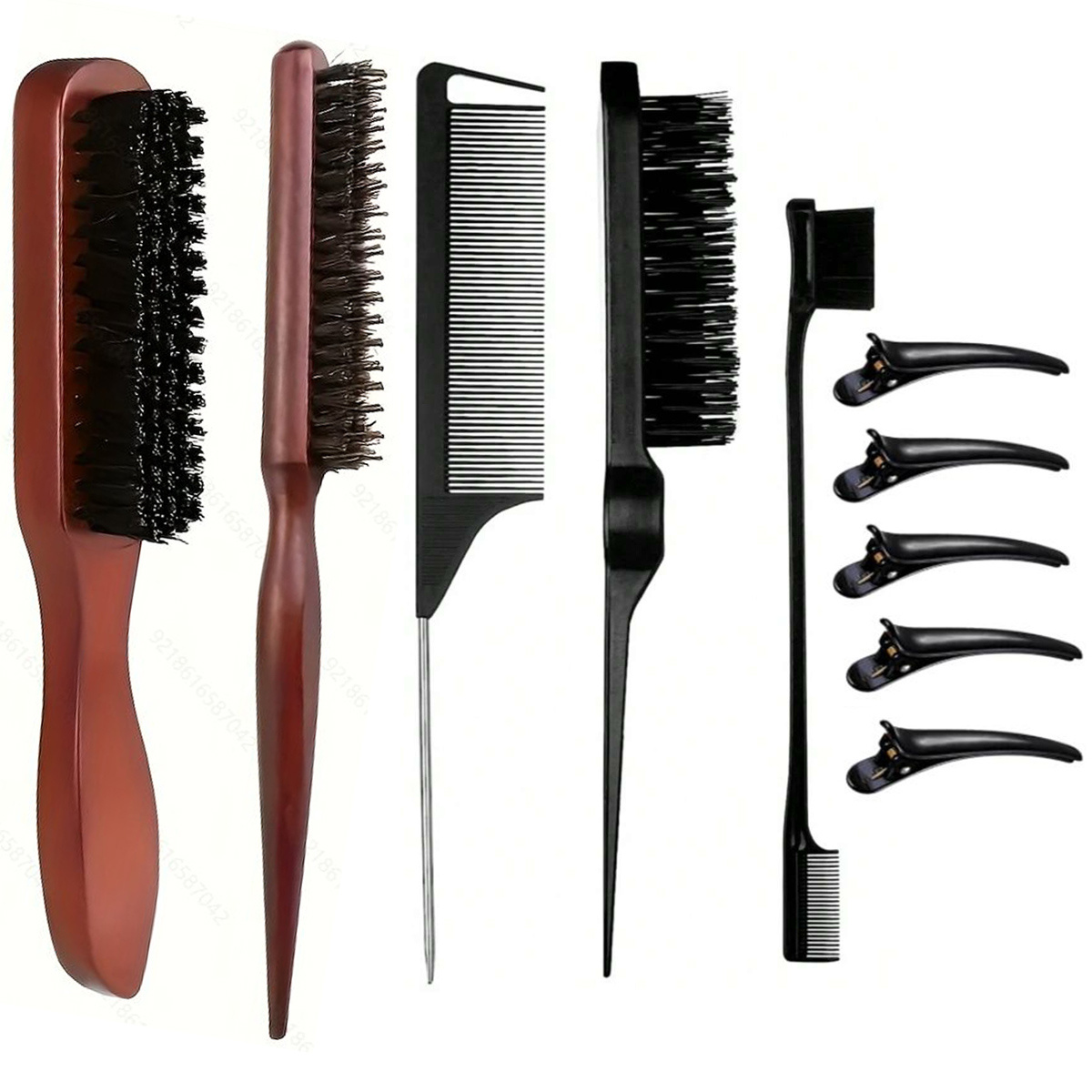 10pcs High-quality Hair Styling Tool Set Men And Women Same Style Bun Tidy Comb Suitable For Convenient Styling Set