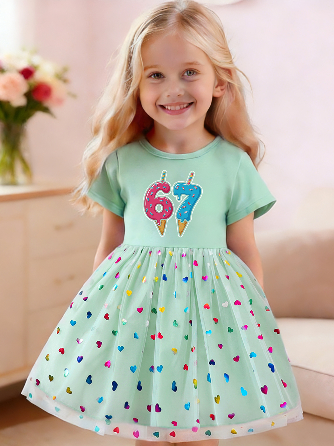 girls ice cream dress sold on Temu New Zealand