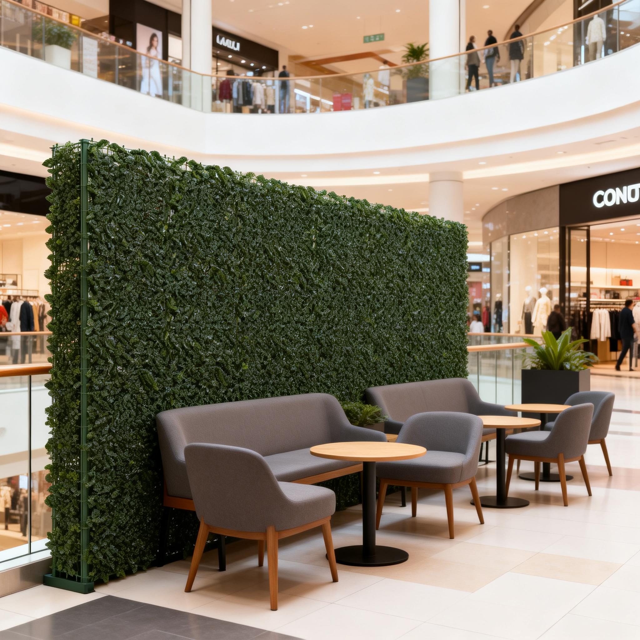 Image of Simulated Ivy Fence Outdoor Privacy Screen Plastic Panel Faux Tree Leaves, 3/6/9/12/15/18square Meters Uv-resistant Pe Hedge Screen, Weatherproof Modular Artificial Greenery For Balcony