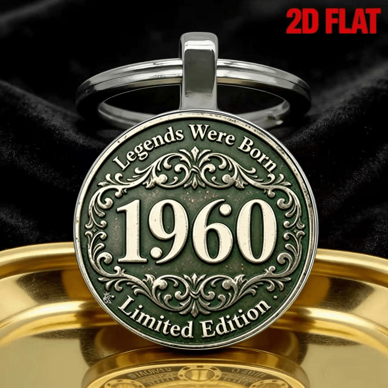 TEMU Christmas Gift,1960 Retro Style Keychain, Edition Keychain For Year Of Birth, Birthday Gift For Born In 1960