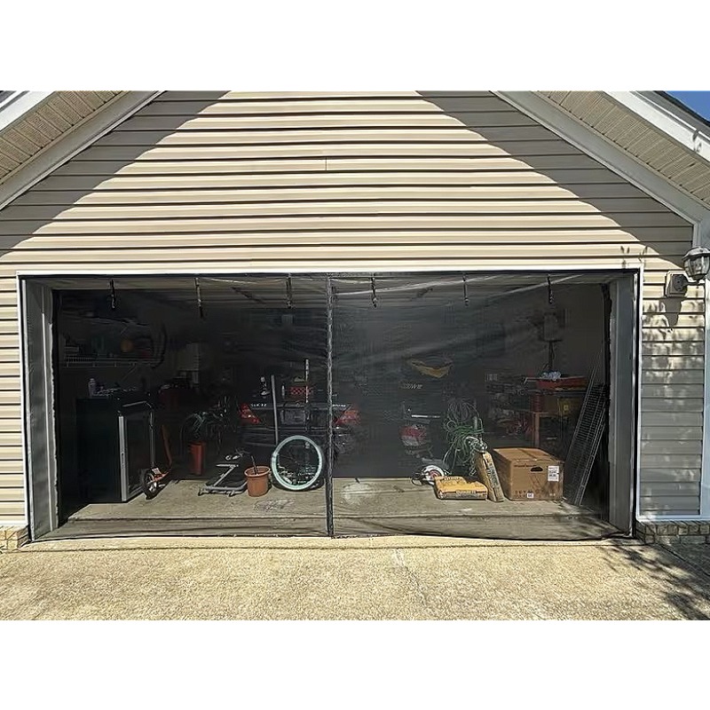 Magnetic Garage Door Screen 14x9ft – Heavy Duty Fiberglass Mesh With Magnets, Pet Friendly, For Carport, Patio & RV