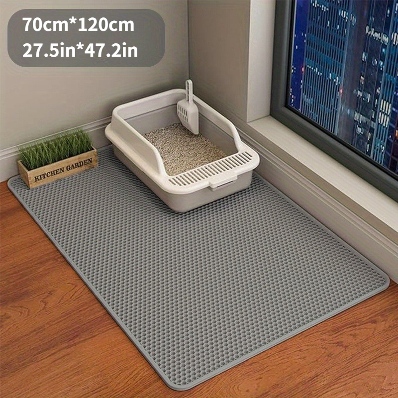 TEMU Large Double-layer Honeycomb Cat Litter Mat With Super Absorbent Grid, Non-slip Base, And Easy To Clean, Perfect For Multi-cat Households As A