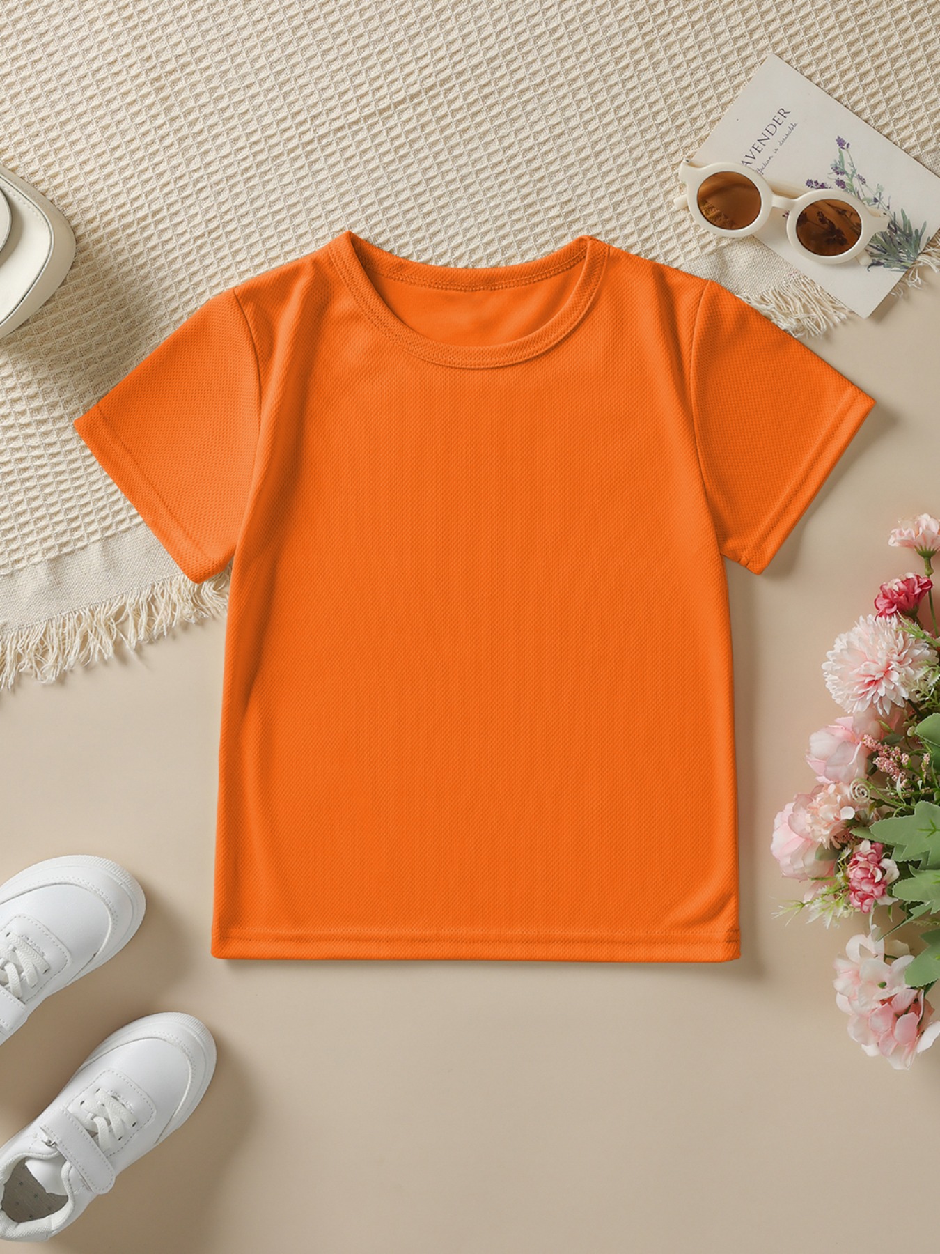 Summer Fashion Short-Sleeve T-Shirt for Boys, Solid Color Outdoor Casual Top NY-DX
