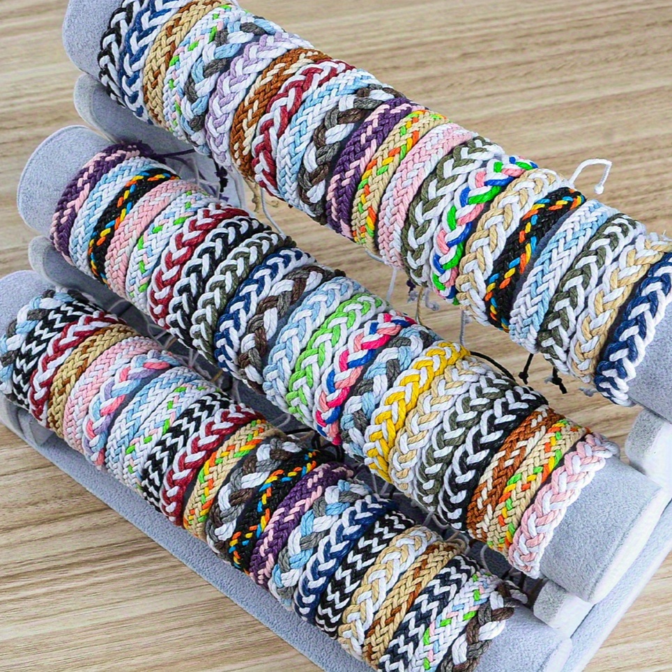 12pcs Bohemian Braided Bracelet Set, Unisex